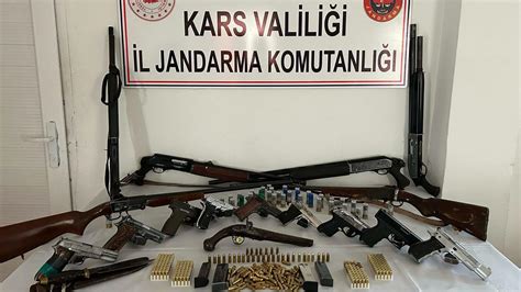 Kars'ta silah kaçakçılığı operasyonunda 9 gözaltı - Son Dakika Haberleri